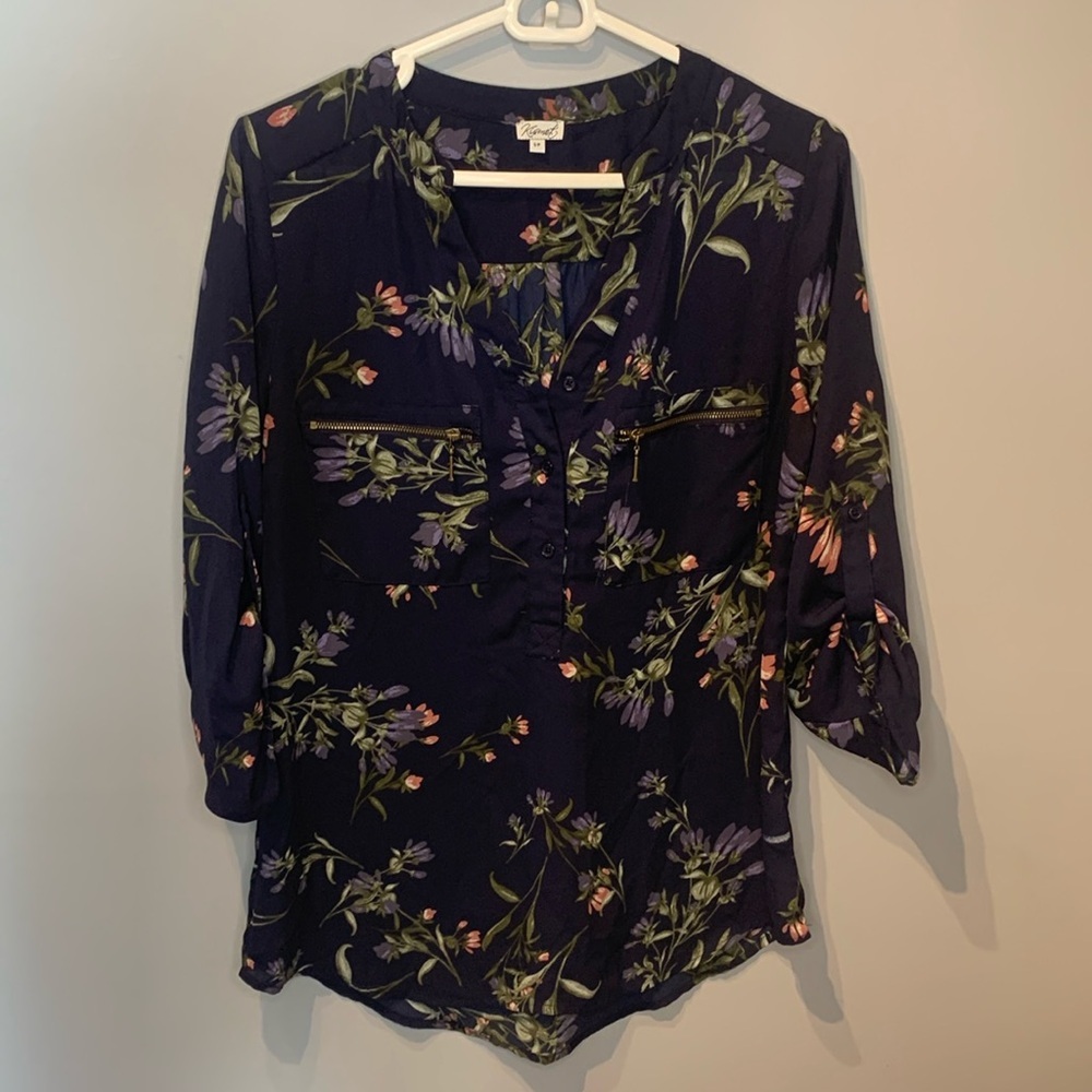 Kismet Navy Floral Top